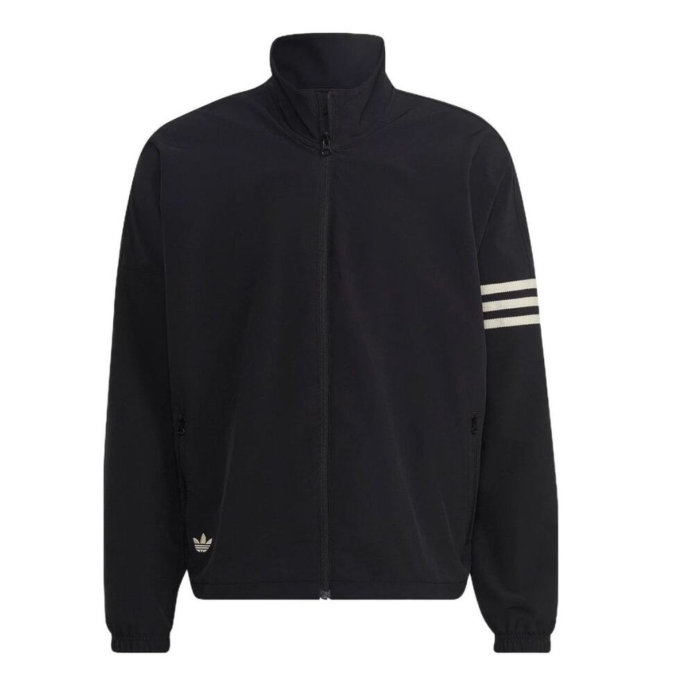 Adidas Neuclassics Track Jacket Black Full Zip Up Men's MEDIUM Athletic Casual